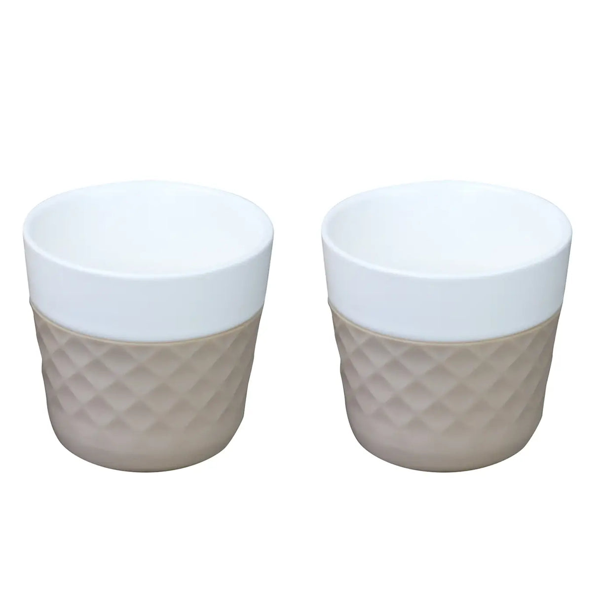 Lola 2 porcelaine coffee cups - taupe