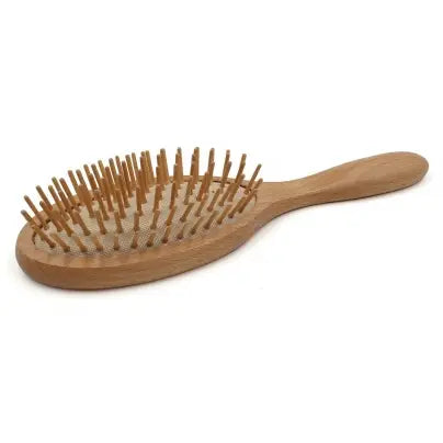 Wooden comb with handle