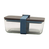 Lunch box with belt and seperator - blue
