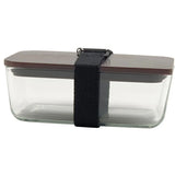 Lunch box with belt and seperator - black