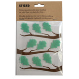 STICKO - 9 leaf shape sticky pads for fridge