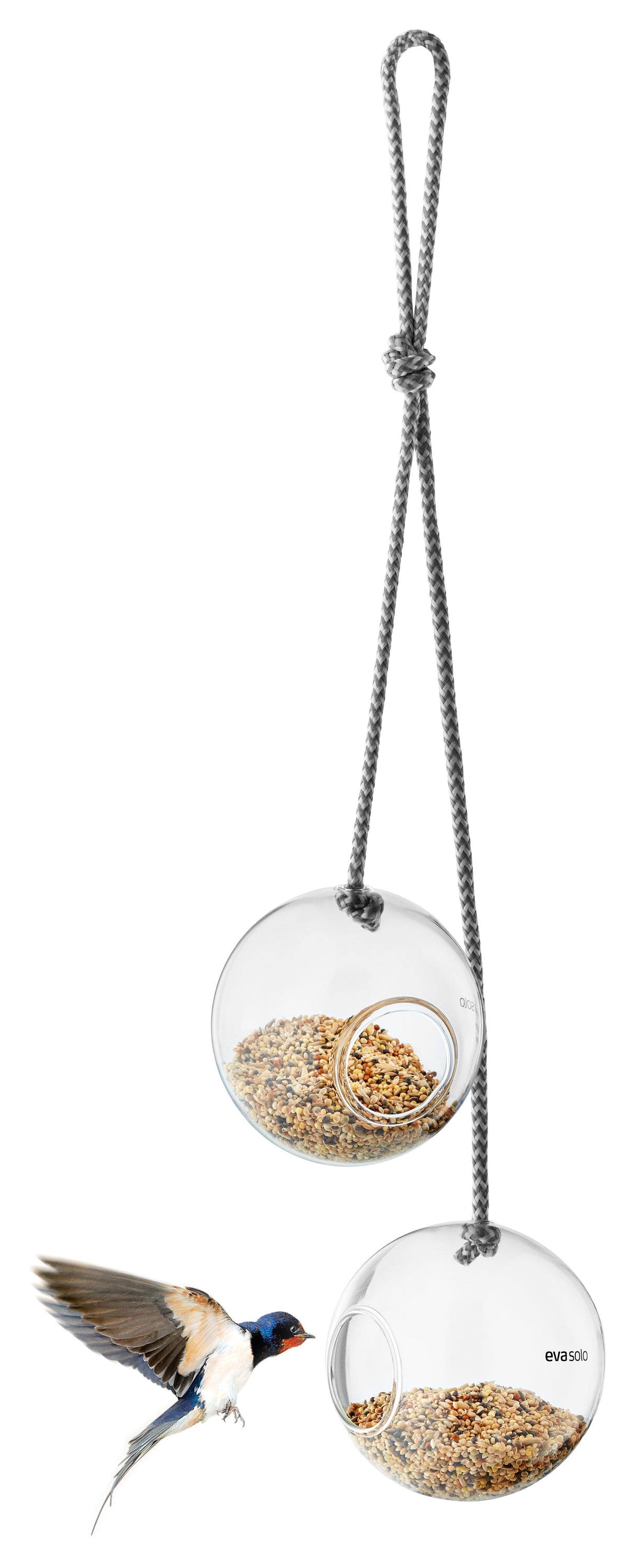 Glass bird feeders 2 pcs.