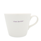 Bucket Mug Medium  - 350ml - C'est la vie! (lilac)