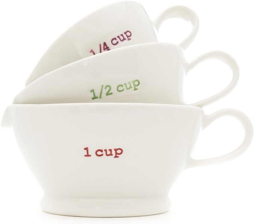 Measuring Cup Set - 1 Cup  1/2 Cup  1/4 Cup