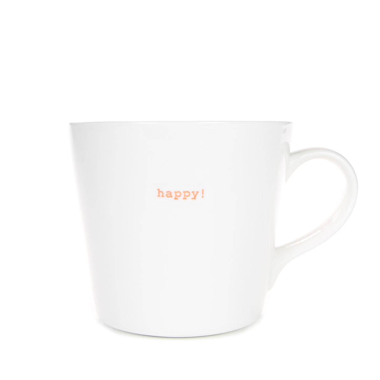 Bucket Mug Large - 500ml - Happy! (Orange)