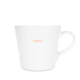 Bucket Mug Large - 500ml - Happy! (Orange)