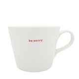 Bucket Mug Medium - 350ml - Be Merry (Red)