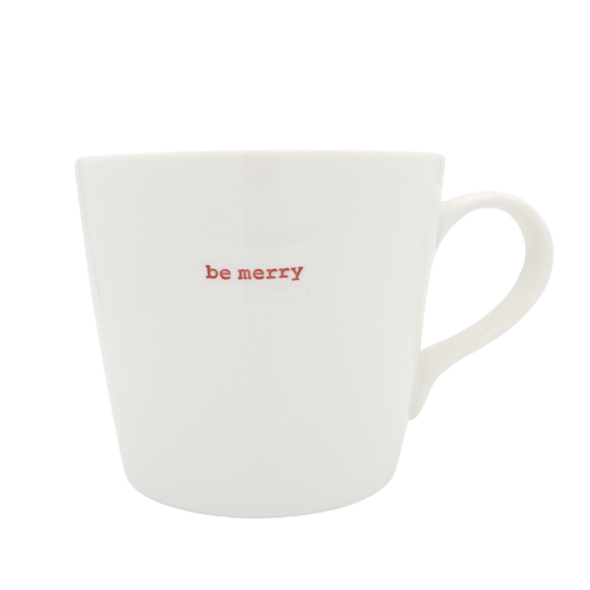 Bucket Mug Large - 500ml - Be Merry (Red)