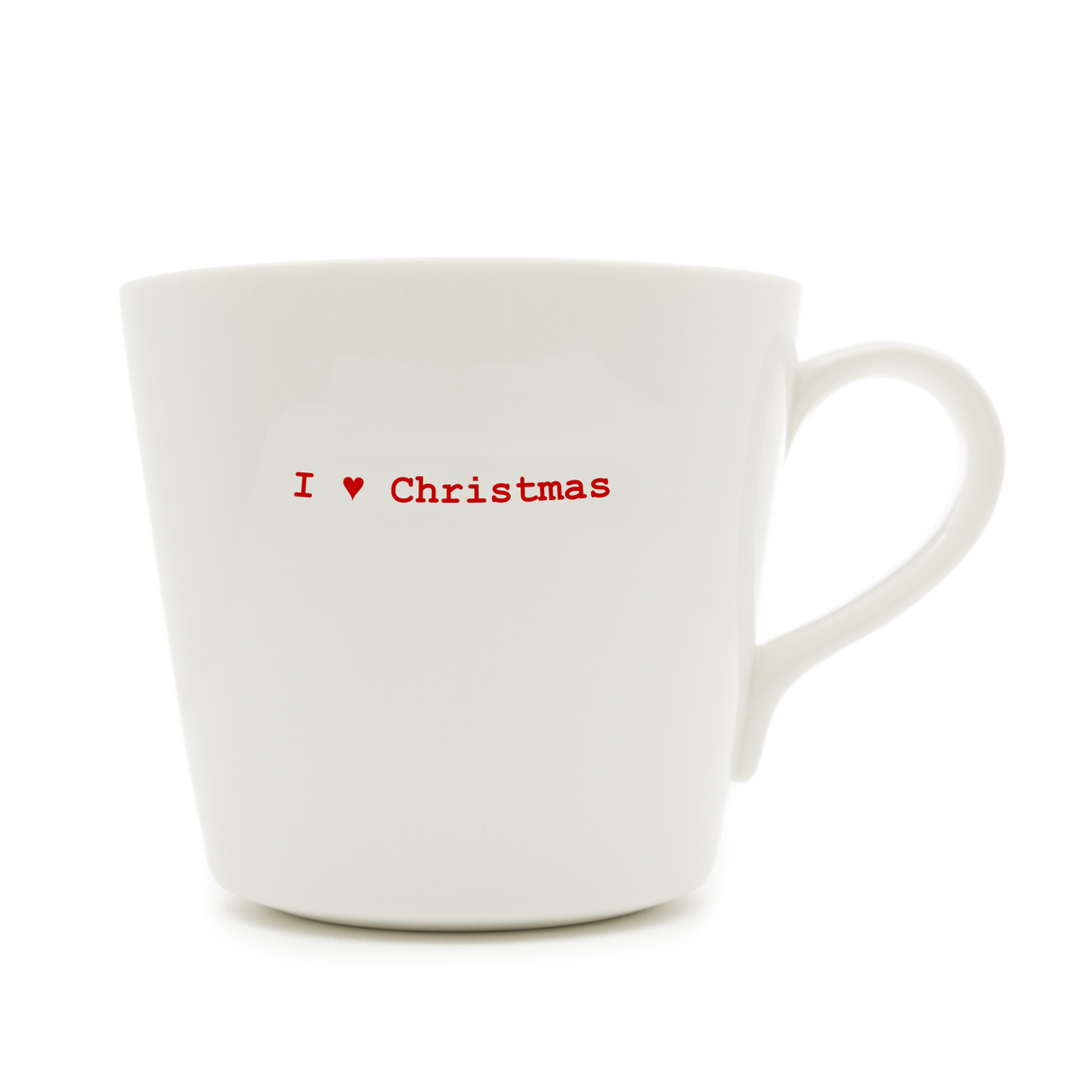 Bucket Mug Large - 500ml - I ‚ô•Ô∏é Christmas (Red)