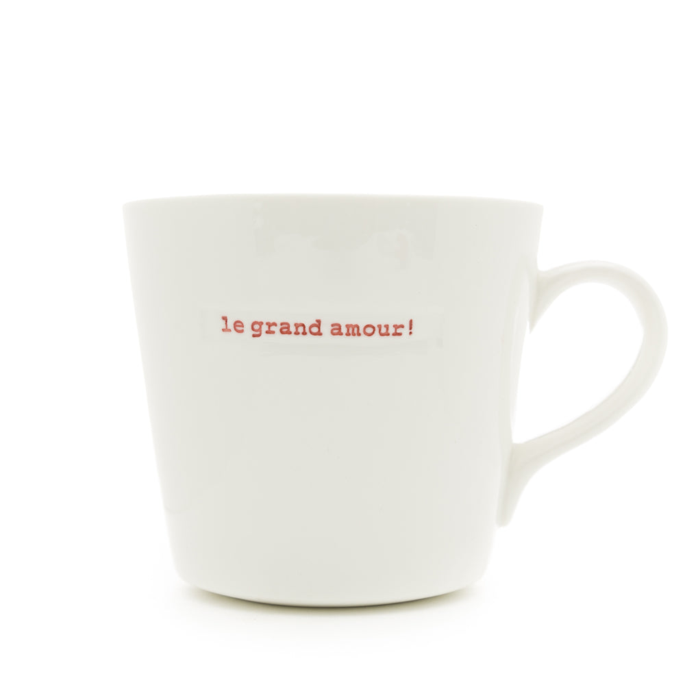 Bucket Mug Large - 500ml - Le Grand Amour! (Red)