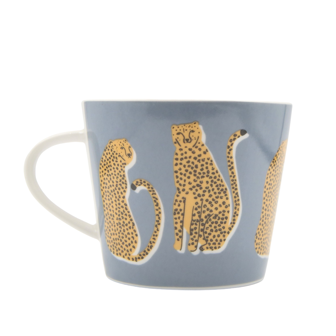 Scion Living  Mug 350ml - Lionel Leopard - Denim