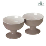 Convivio Set 2 Footed Bowls D.9.5X7 B Gb