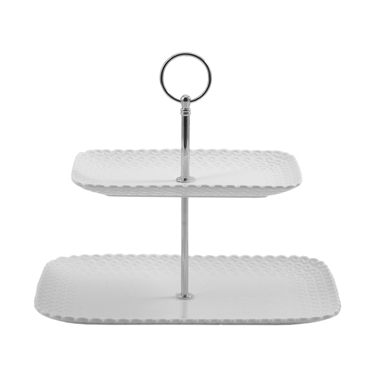 Momenti Rectangular Tray 2 Tiers (27X19+20X13) With Handle Gb