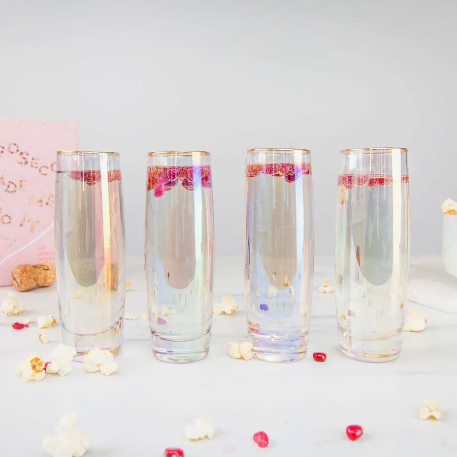 Prosecco Stemless 4-pack Rainbow