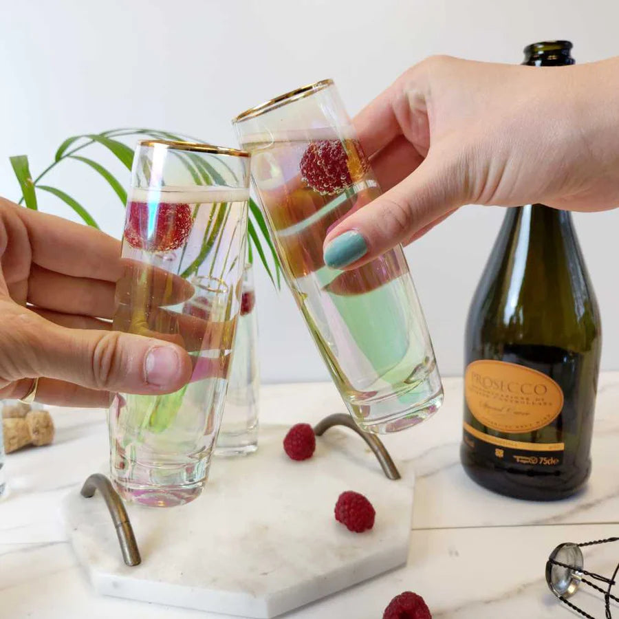 Prosecco Stemless 4-pack Rainbow