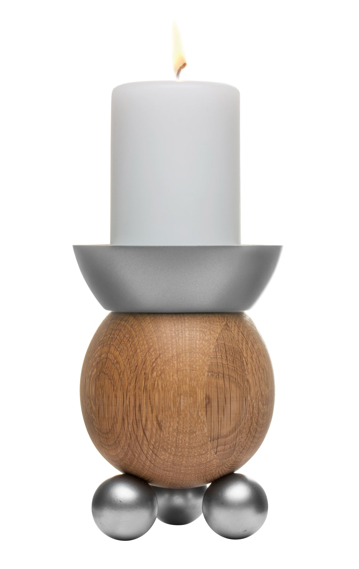 Oak candle holder