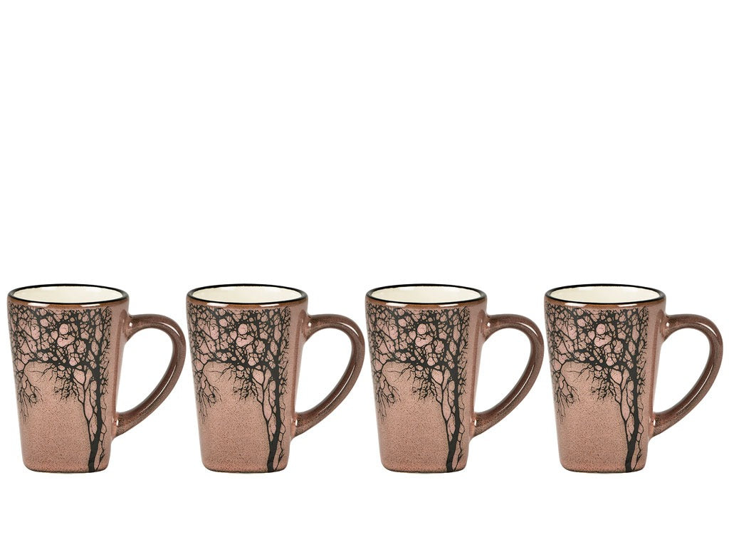 Espresso cup Hela 0.1 liter 4 pcs Dark rose Stoneware