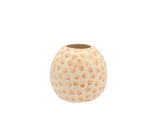 Decoration vase Tana D18.5 H20 cm Cream/Nougat Paper mache