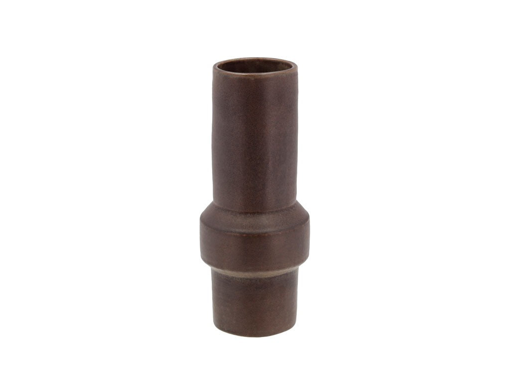 Vase Rost 12x30cm Dark brown Stoneware