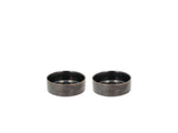 Bowl Fjord 0.125 liter 2 pcs Black metallic Porcelain