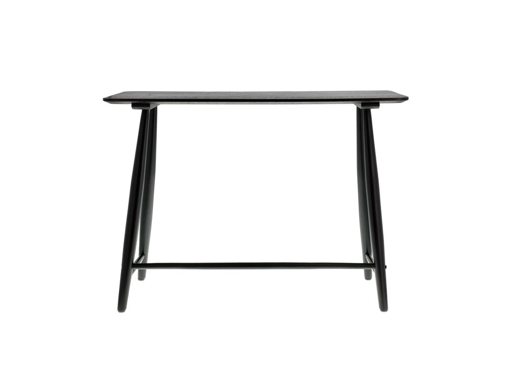 Desk Bast 100x44.5x73 cm Black Solid oak