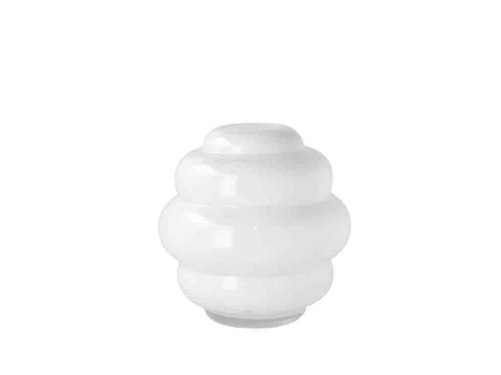 Vase Bubble 20 x 20,5 cm White Glass