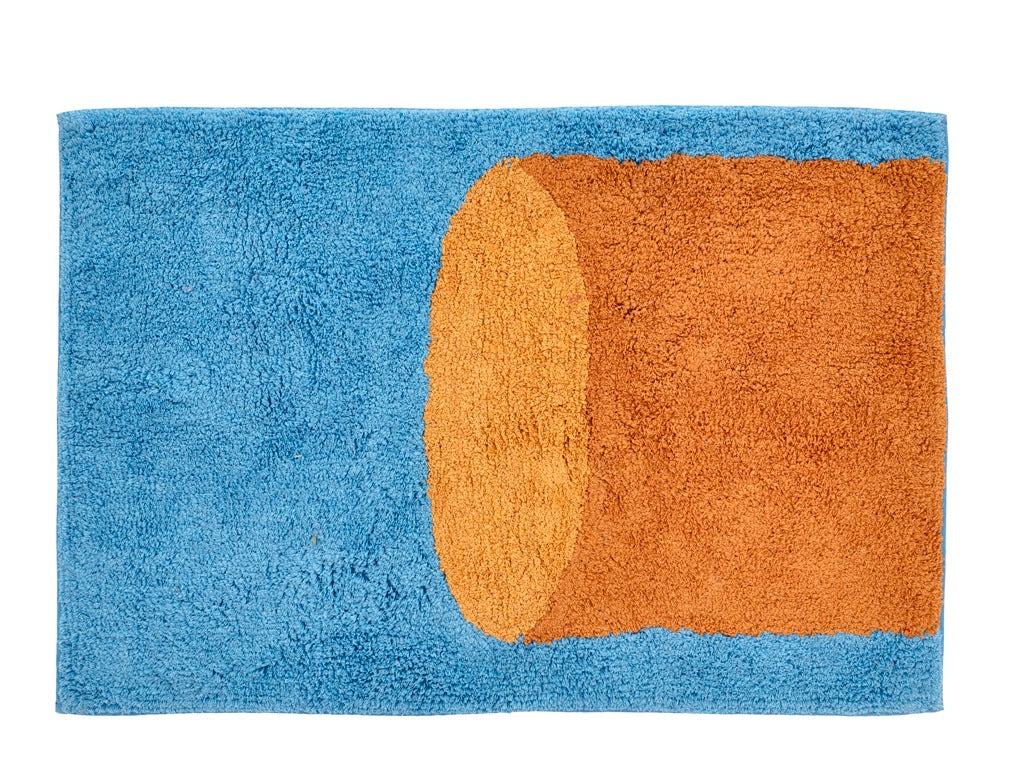Tufted rug Styles 60 x 90 cm Blue/Amber 100% Cotton