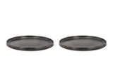 Dinner plate Fjord 26.5 cm 2 pcs Black metallic Porcelain