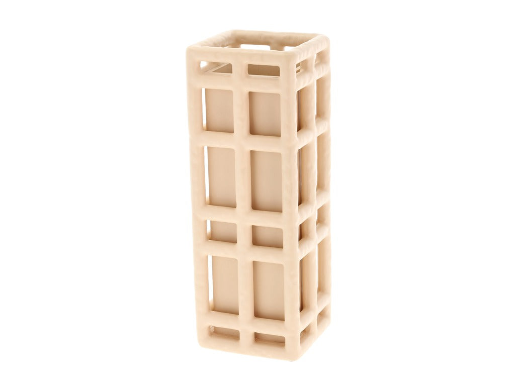 Vase Lyng 11 x 11 x 30 cm Sand Polyresin