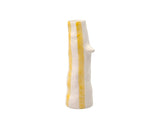 Vase with beak and eyelashes Whimsy 34 cm Yellow Stoneware