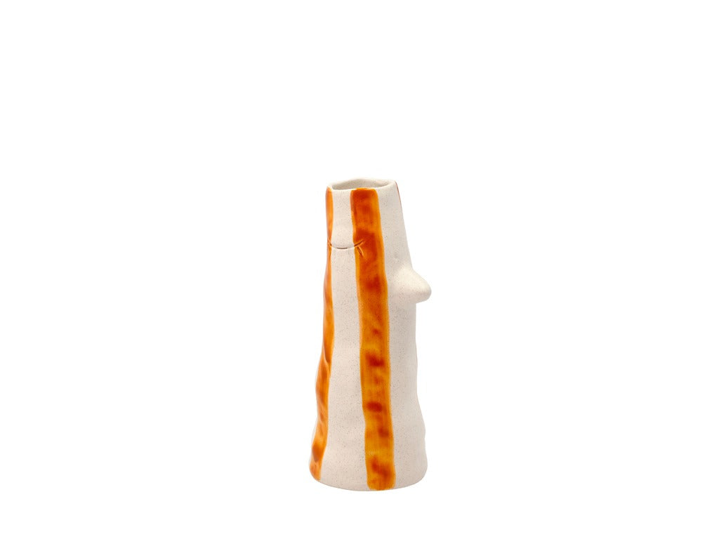Vase with beak and eyelashes Whimsy 26 cm Amber
