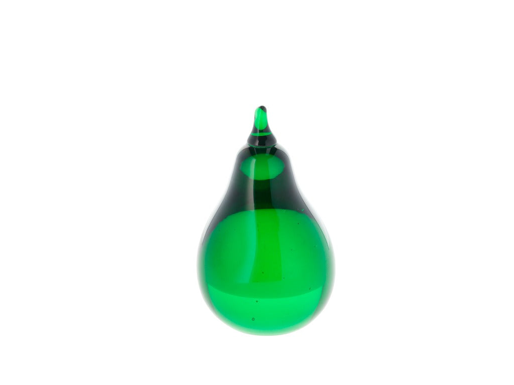 Pear Harvest 6.5 x 10.5 cm Green Glass