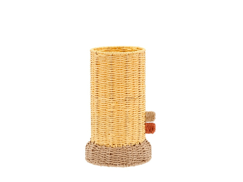 Vase with glass container Styles 17 x 28 Light yellow Paper