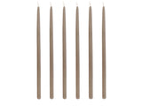 Taper candle Altri 30 cm 6 pcs Taupe Paraffin