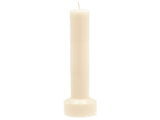 Pillar candle Hvils D8 x 23 cm Cream Paraffin/Stearin
