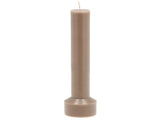 Pillar candle Hvils D8 x 23 cm Taupe Paraffin/Stearin