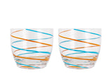 Water glass Styles 20 cl 2 pcs Blue/Amber Glass