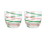 Water glass Styles 20 cl 2 pcs Green/Rose Glass