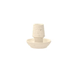 Candlestick Elv 8.5 x 8 cm Offwhite Stoneware