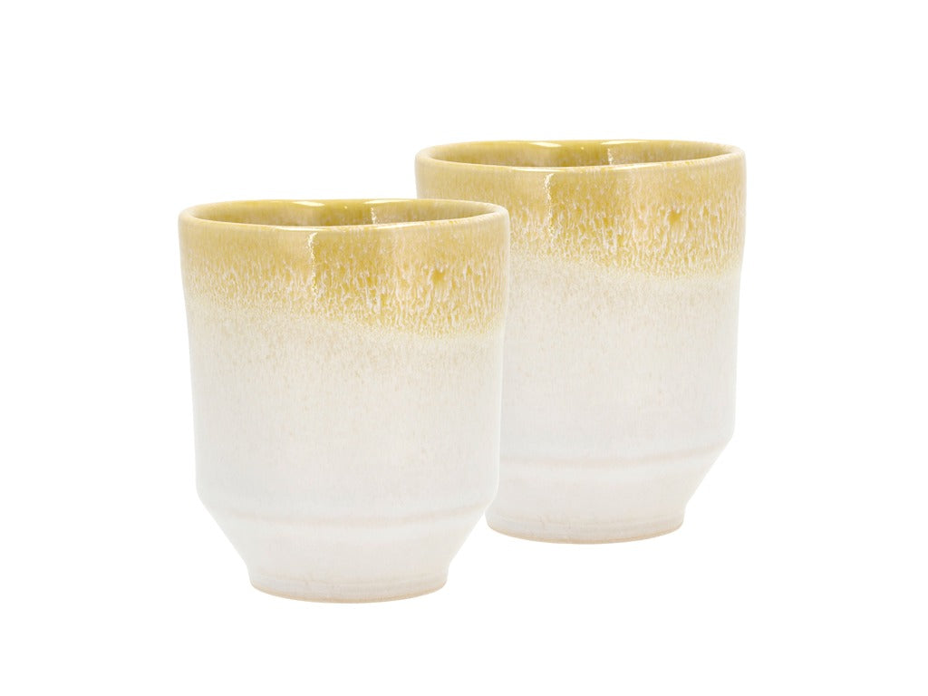 Mug Styles 0.18 liter 2 pcs Yellow/Cream Stoneware