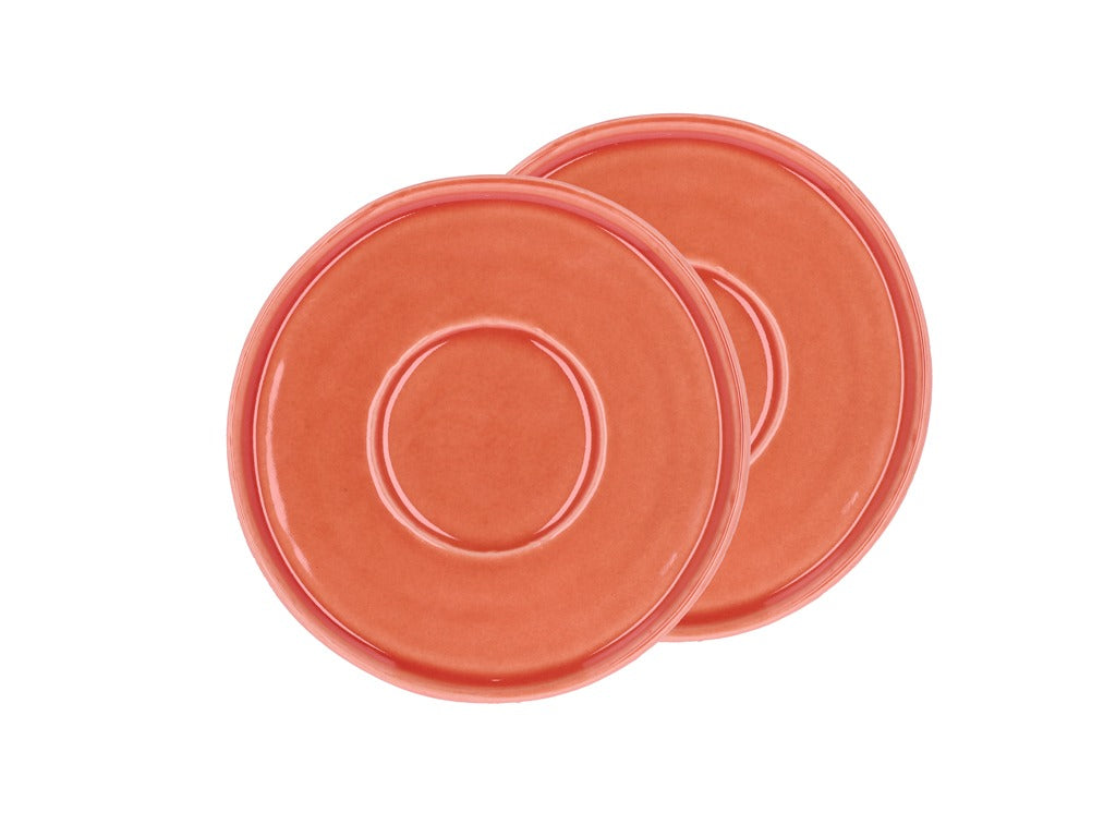 Saucer Allure D13.2 cm 2 pcs Amber Stoneware