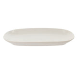 Serving dish Elstra 35.5 x 18.8 x 3.5 cm Stoneware Offwhite