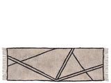 Rug Strib 70x200 cotton Nature/Black