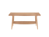 Bench Ebern 90x30x45 cm White washed Oak