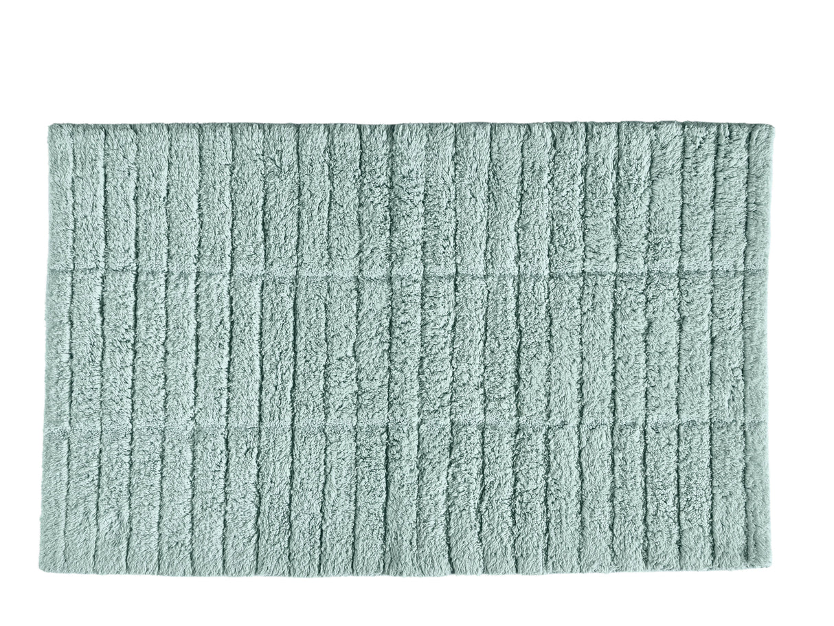 Bath mat Dusty Green Tiles