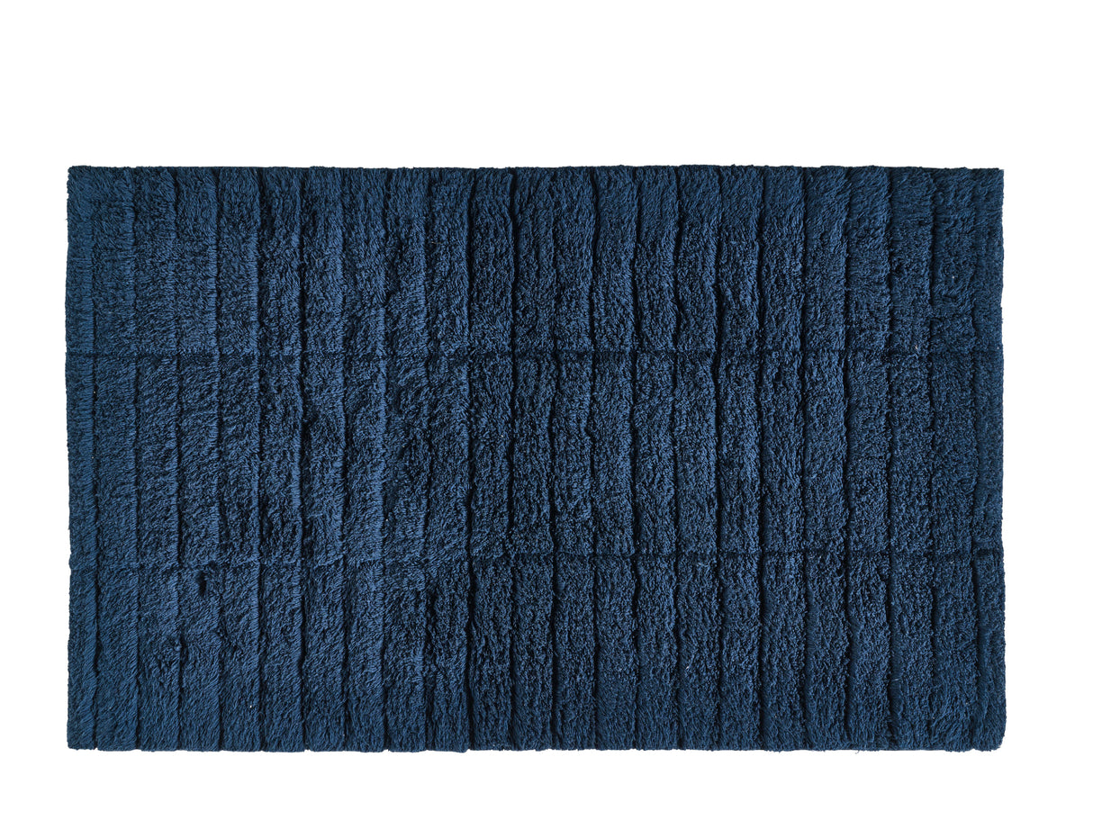 Bath mat Tiles Dark Blue