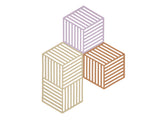 Trivet Hexagon 3 pcs Lupine/Warm Sand/Light Terracotta