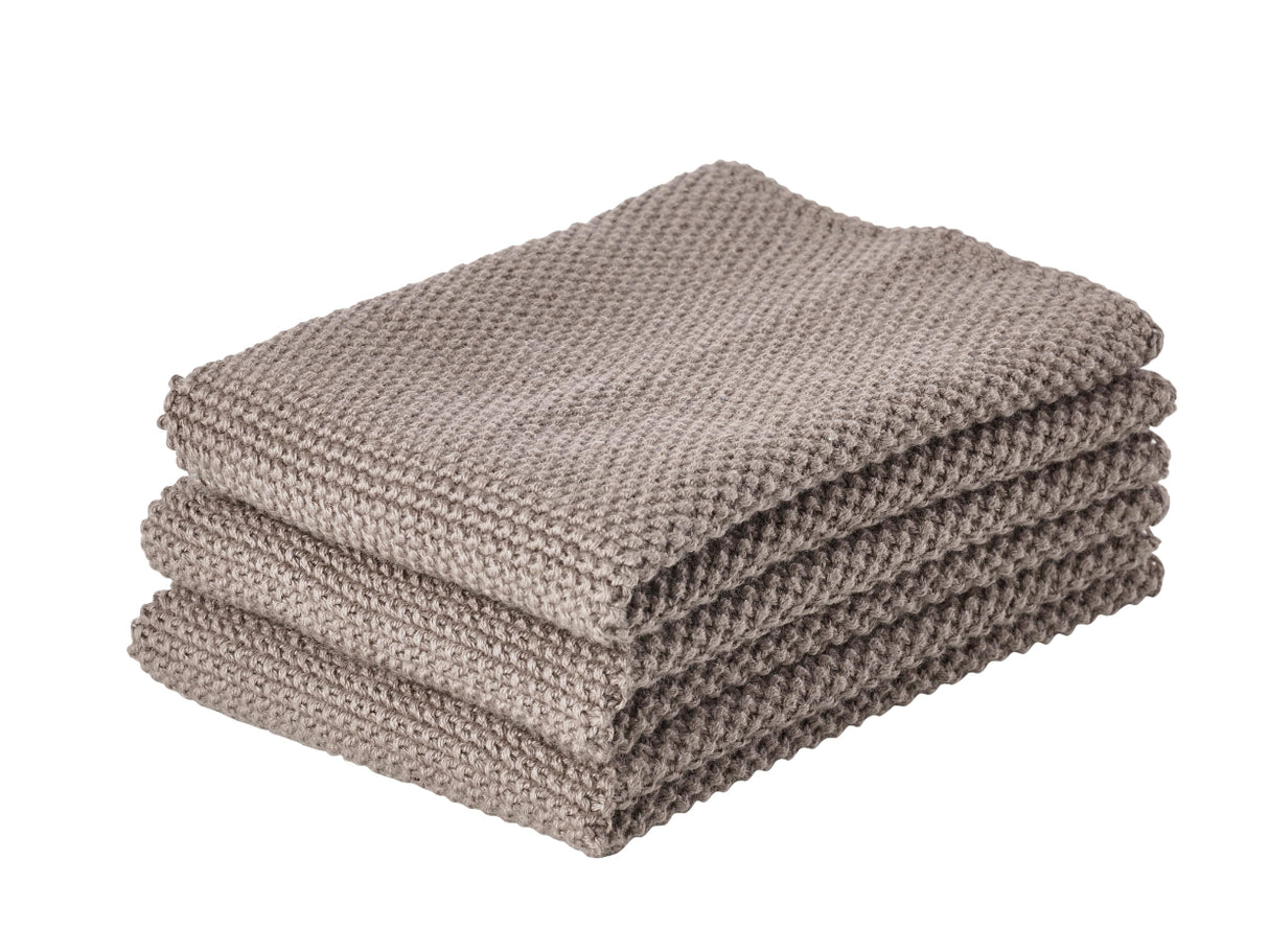 Dish cloth 3 pcs Taupe