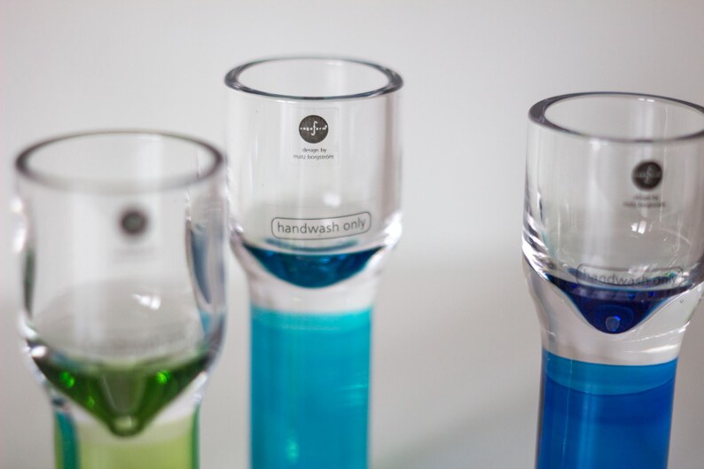 Club schnapps glasses  4-pack  blue/green